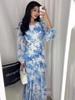 European & American Floral Chiffon Dress - Spring 2025 Collection
