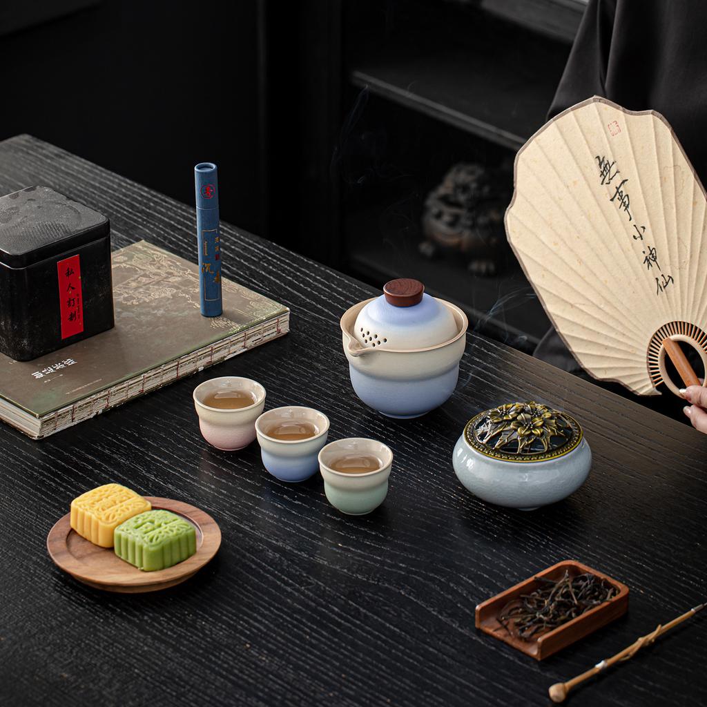 Merchandise ceramic kung fu tea set gift box set, high-end practical business gifts for customers and elders