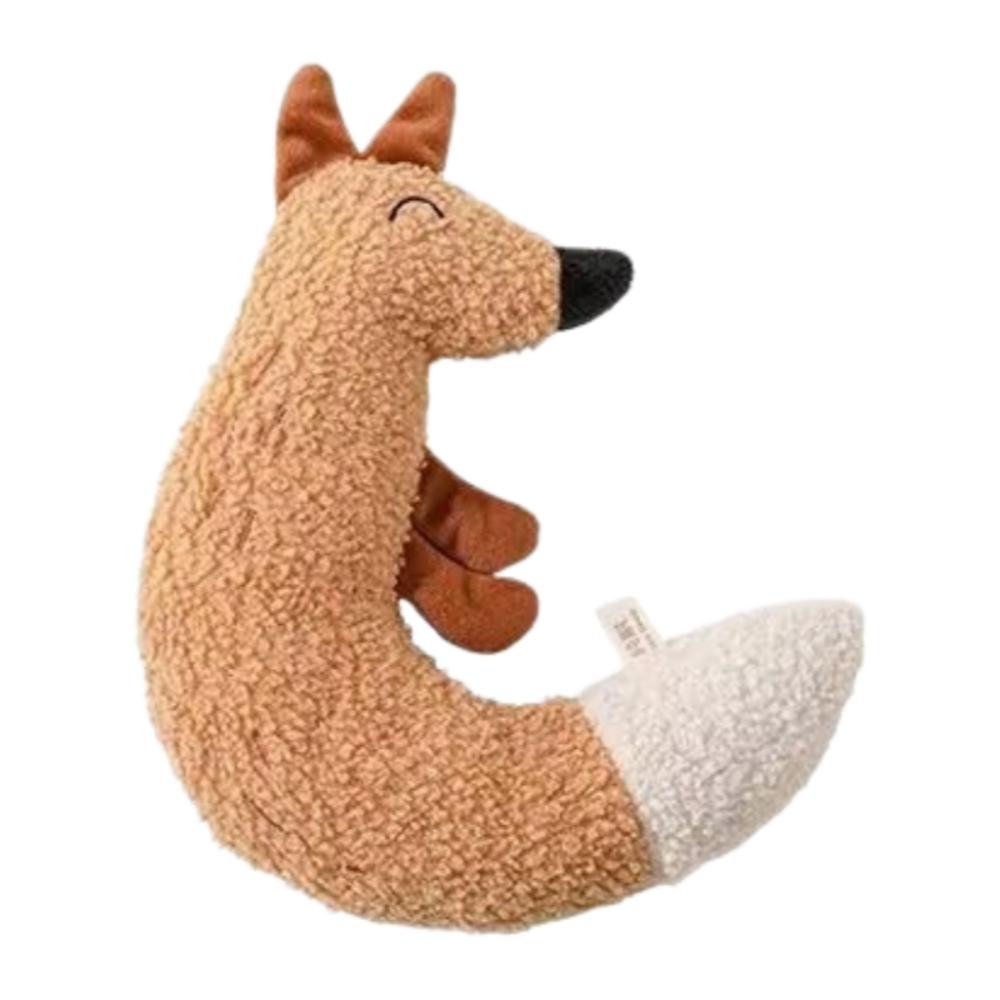 

Plush Pet Teething Toy Goose Shape Cat Interactive Toy Cat Dog Chewers Toy Relieve Boredom Fox