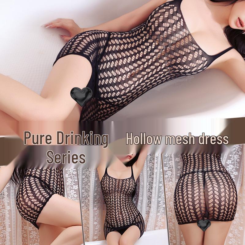 Sunny River Sexy Mesh Bodysuit Dress: No-Buckle, See-Through Lingerie