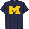 Michigan Wolverines Icoon Marine Blauw Officieel Gelicentieerd T-shirt