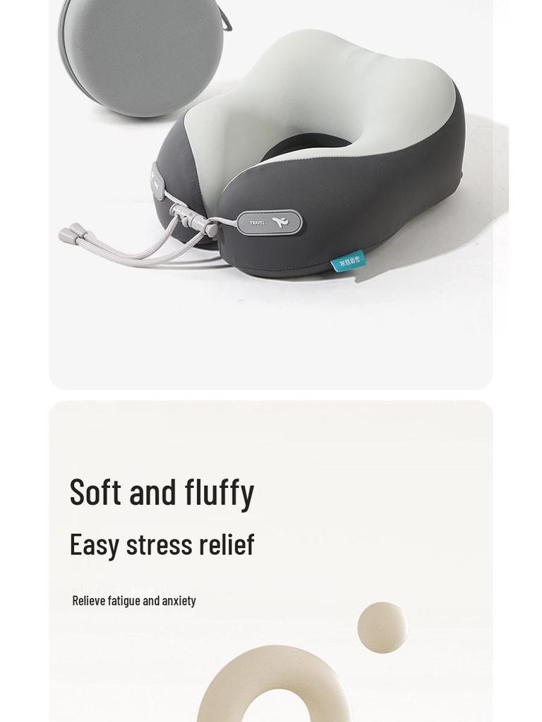 Portable U-Shaped Memory Foam Neck Pillow for Parent-Child - Foldable Travel, Airplane, Office & Nap Support