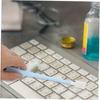 30/50PCS Long Handle Disposable Toilet Brush with Refill Heads Bathroom Crevice Cleaning Scrubber Keyboard Cleaning Tool