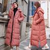 Women's Down Jacket Winter New Long Fashion Hooded Thick Loose Warm Padded Coat