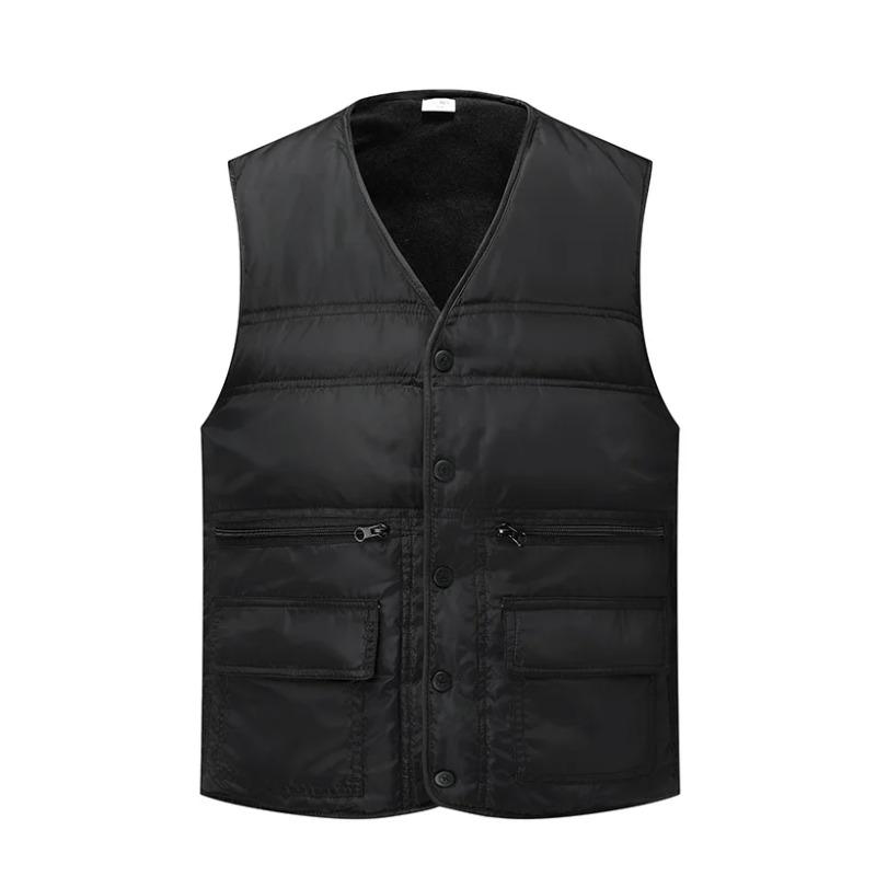 Autumn and Winter New Men's Thick Velvet Vest, Sleeveless Vest,Comfortable and High-quality Warm Casual Jacket,Men's Jacket