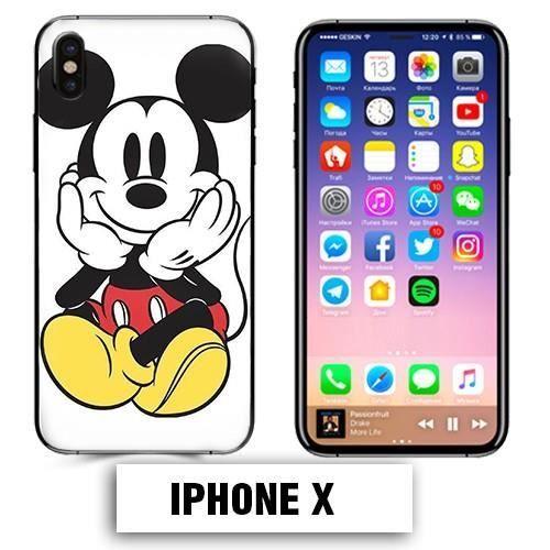 Coque iphone X Mickey Mouse couleur