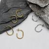 2024 Stainless Steel C-Shaped Earrings - New Style, 2 Colors