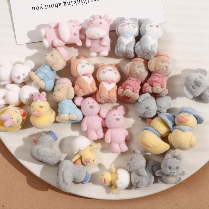 Cute Cartoon Bear Duckling Broken Shell Chicken Dog Plush Doll Pendant Jewelry