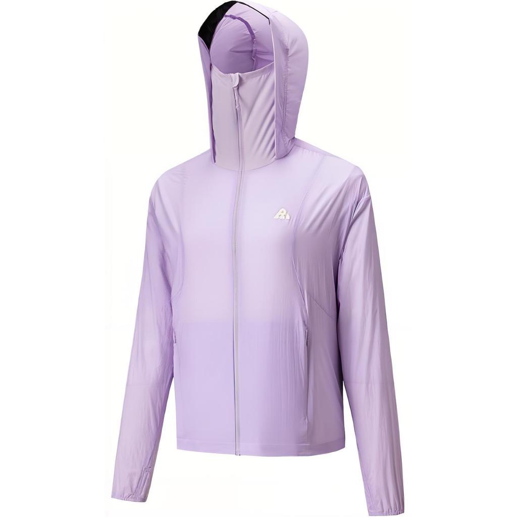 Anta Outdoor Series Solid Color Zipper Hooded Comfortable Breathable Versatile Loose Sun Protection Jacket Women Jackets Cool-Purple 962526601-3
