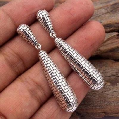 עגיל נשים מכסף סטרלינג 925 מלא תכשיטים בעבודת יד