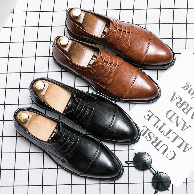 Fashion Business Men Formal Shoes Leather Shoes Mens Fashion Casual Dress Shoes Classic Italian Formal Oxford Shoe For Men wedding shoes