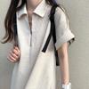 Elegant Summer Waffle Knit Polo Collar Dress - Age-Reducing, Solid Color Short Skirt for Women (2026)
