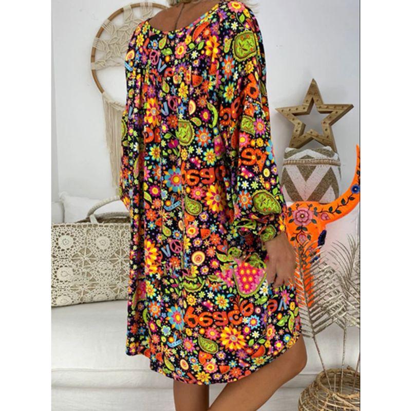 

Wish Amazon V-neck Dress plus Size Pullover Black S