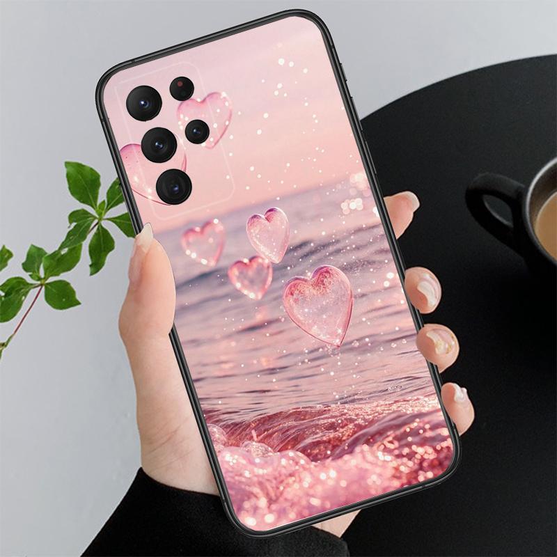 Handyhülle für Samsung A55 A16 A56 A36 A35 A15 A53 A54 A33 A34 A25 A05S A52 A52S A14 A26 A71 Liebe Rosa Herz