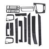 LHD Dashboard Versnellingspook Centrale Paneel Cover 3D Zwart Koolstofvezel Stijl PVC Geschikt voor BMW 3 Serie E46 1998-2005 Nieuw
