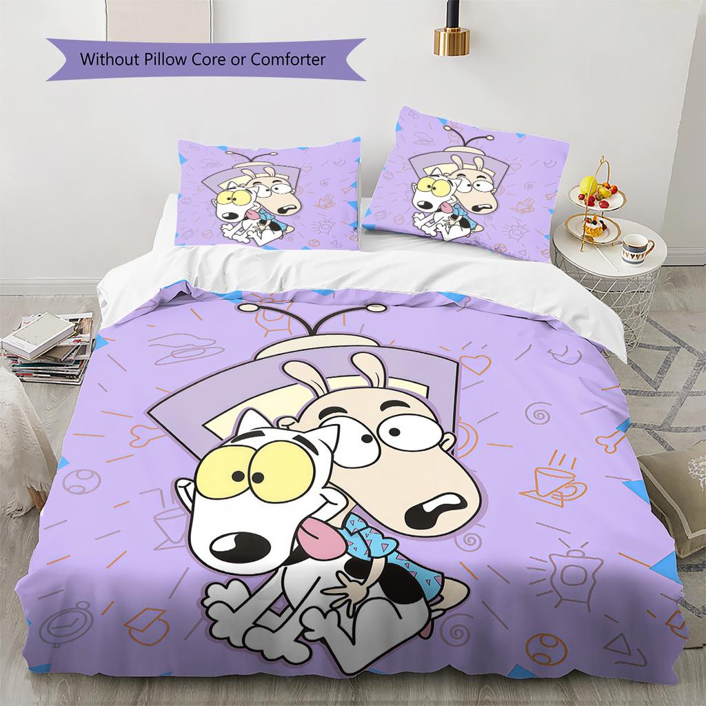 Rocko2 Pattern Bedding Quilt Set Home Decoration Gift (1 * duvet cover + 2 * pillowcase without core)