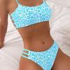 Women Summer Beach Holiday Sexy Leopard Printed Triangle Bikini