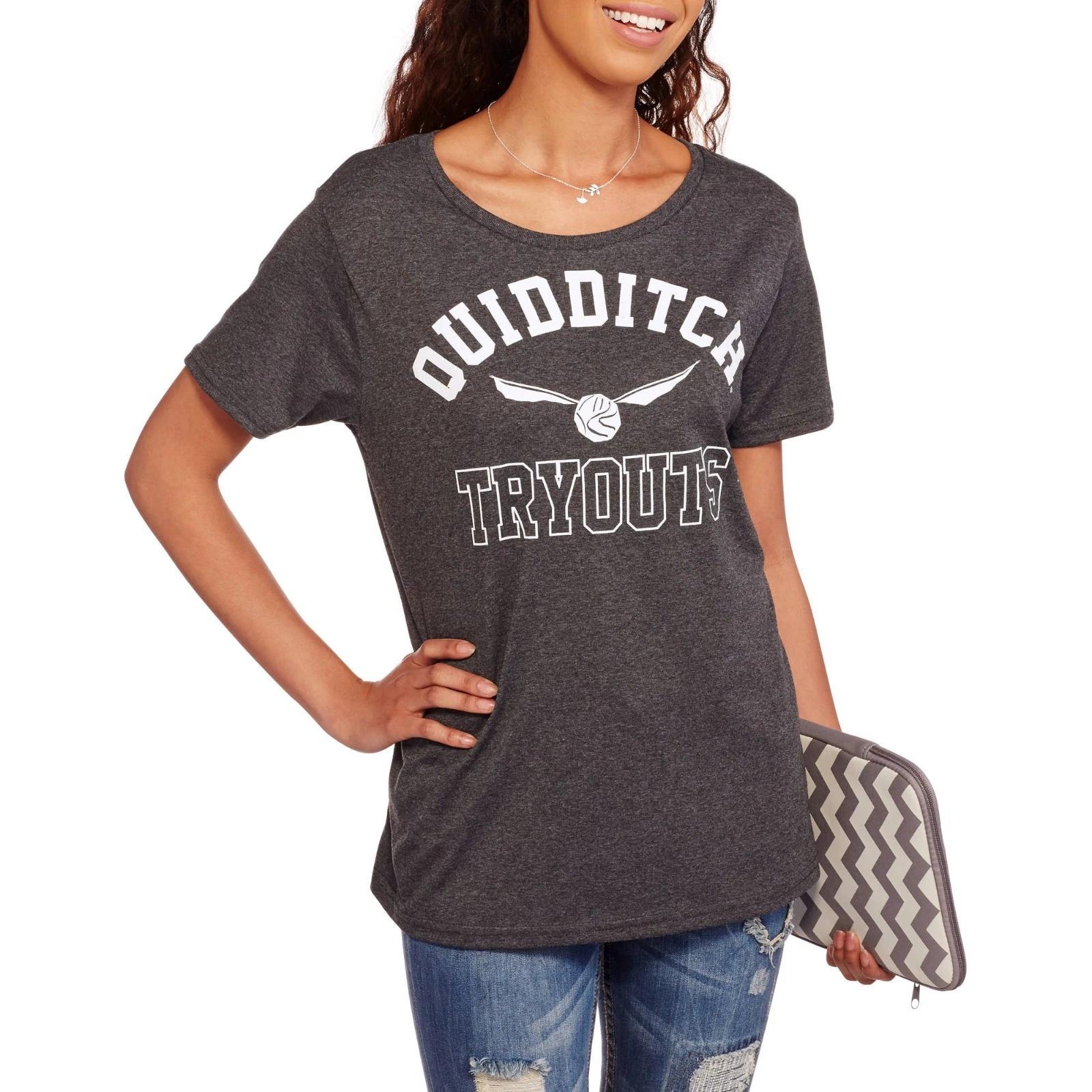 

Harry Potter Juniors Quidditch Tryouts The Boyfriend Tee Shirt New S-2XL 3XL