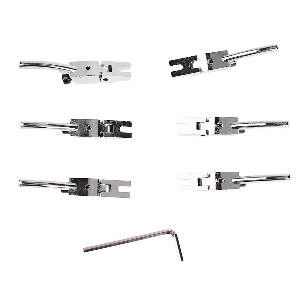 6Pcs Guitar Bridge Saddle 6 String Saddles Alloy Set Kit Instrument Accessory for Replacement