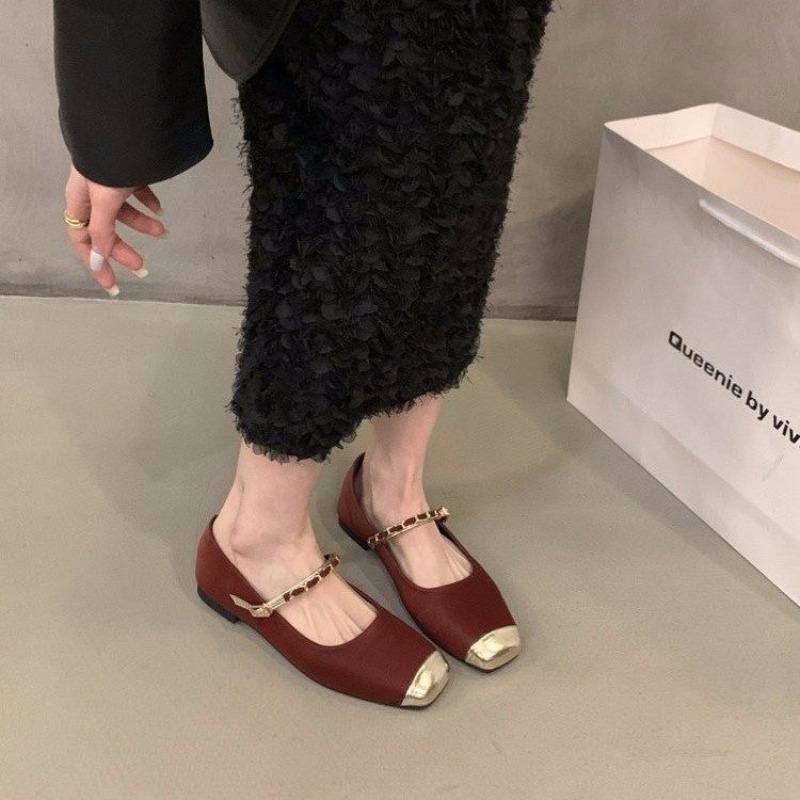 Temperament Mary Jane shoes autumn new thick high heels light mouth single shoes