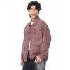 Xintang Men's Retro Washed Multi-Pocket Workwear Jacket with Turn-Down Collar