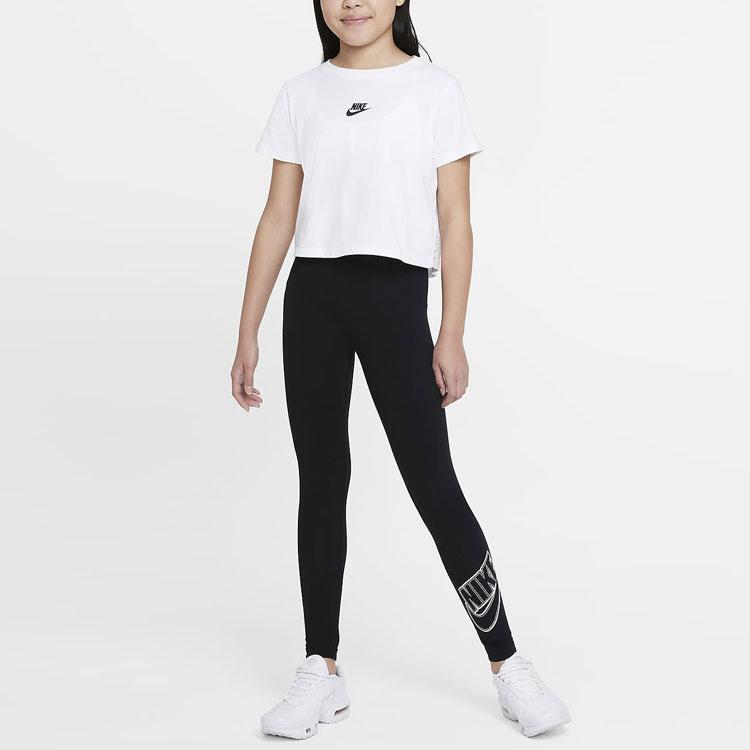 Nike Sportswear Favorites Letter Logo Print Slim Fit Long Fitness Pants Women Pants Black DD6278-010