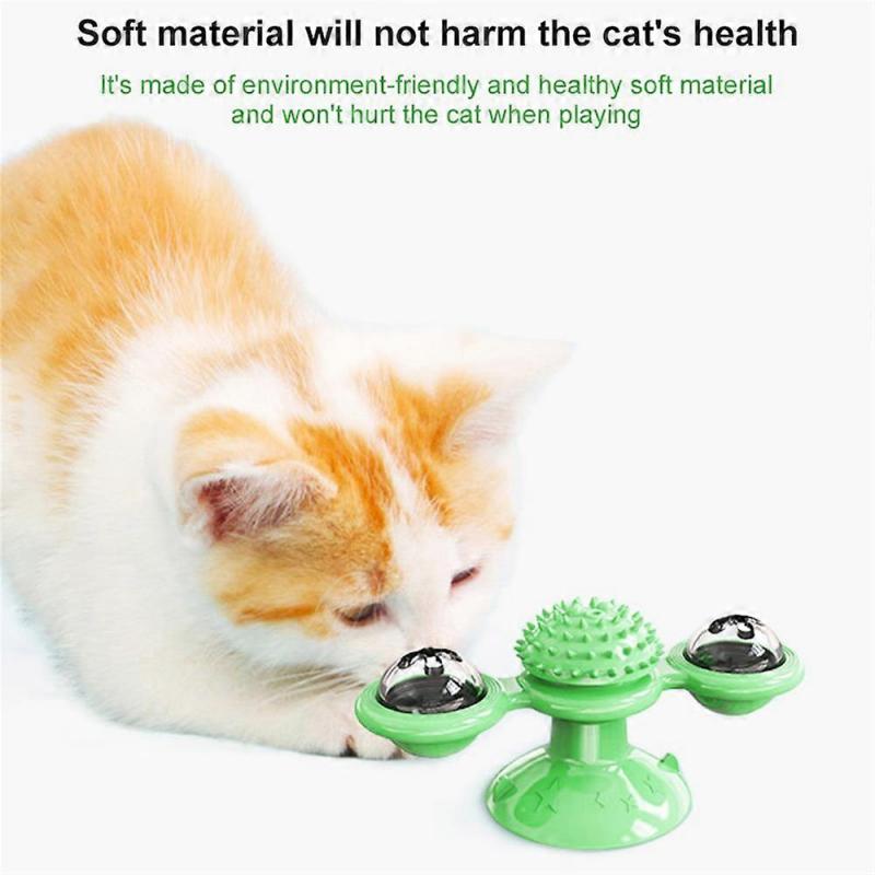 Grisha Karussell Katzenspielzeug, Karussell Katzenspielzeug, Saugnapf Katzenspielzeug für Wohnungskatzen