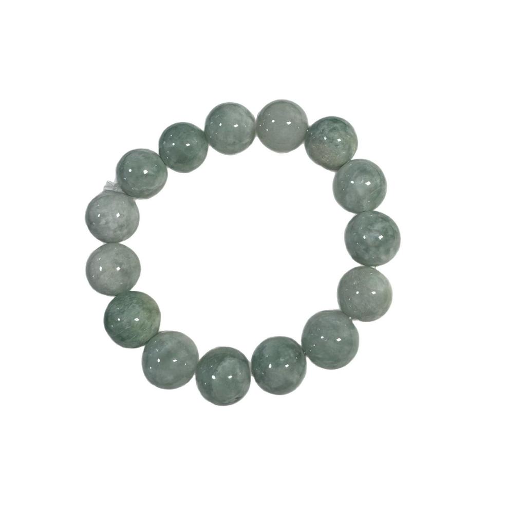 Armband aus Jade A-Qualität aus Myanmar mit schwebender Blume, 12 mm