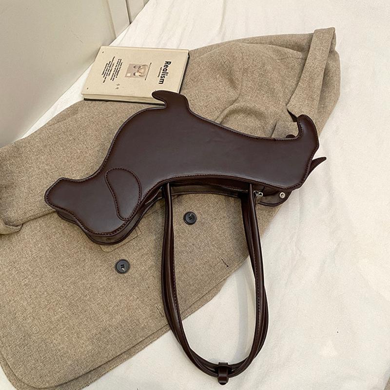 Funny Sausage Dog Handbag Women Bags Solid Color Pu Leather Shoulder Bag Totes Lady Cute Creative Japanese Style Kawaii Bag