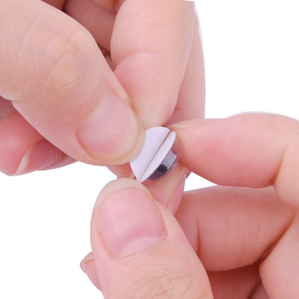 800pcs Mixed Size Eyes Round Plastic Black Wiggle Eye Self Adhesive DIY Craft Supplies for Scrapbooking Card Making