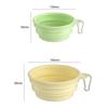 Collapsible Pet Dog Food Water Bowl with Carabiner Pet Accessories Folding Supplies Dishes Silicone Cats Pet Folding Bowl