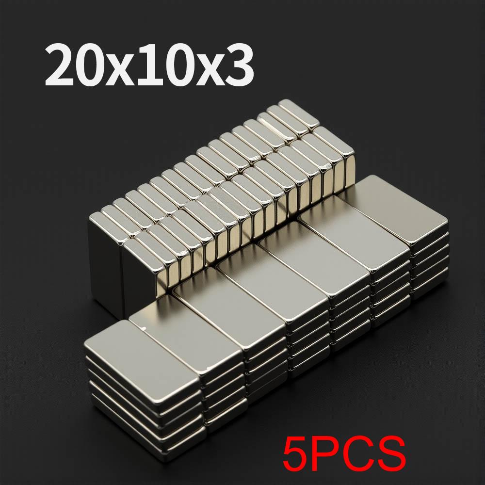20x10x3mm Powerful Neodymium Magnet N35 NdfeB Permanent Magnetic imanes Block Super Strong Fridge Magnets DIY