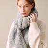 SILN Long cloud boucle knit muffler (GREY)