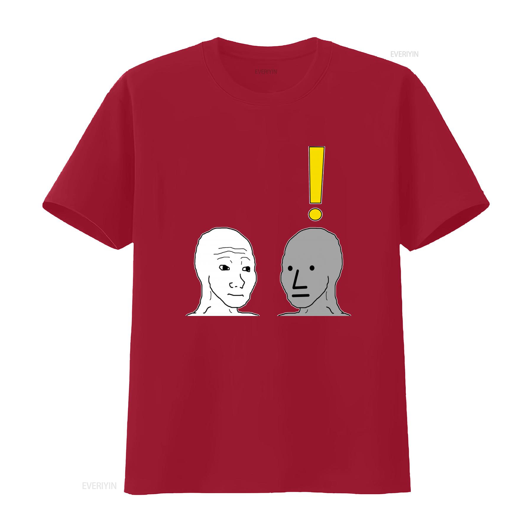 

NEW LIMITED Funny NPC Wojak Meme T Shirt Size S 5XL Cool Design for Trendy Wear vintage Washed Casual Comfortable S