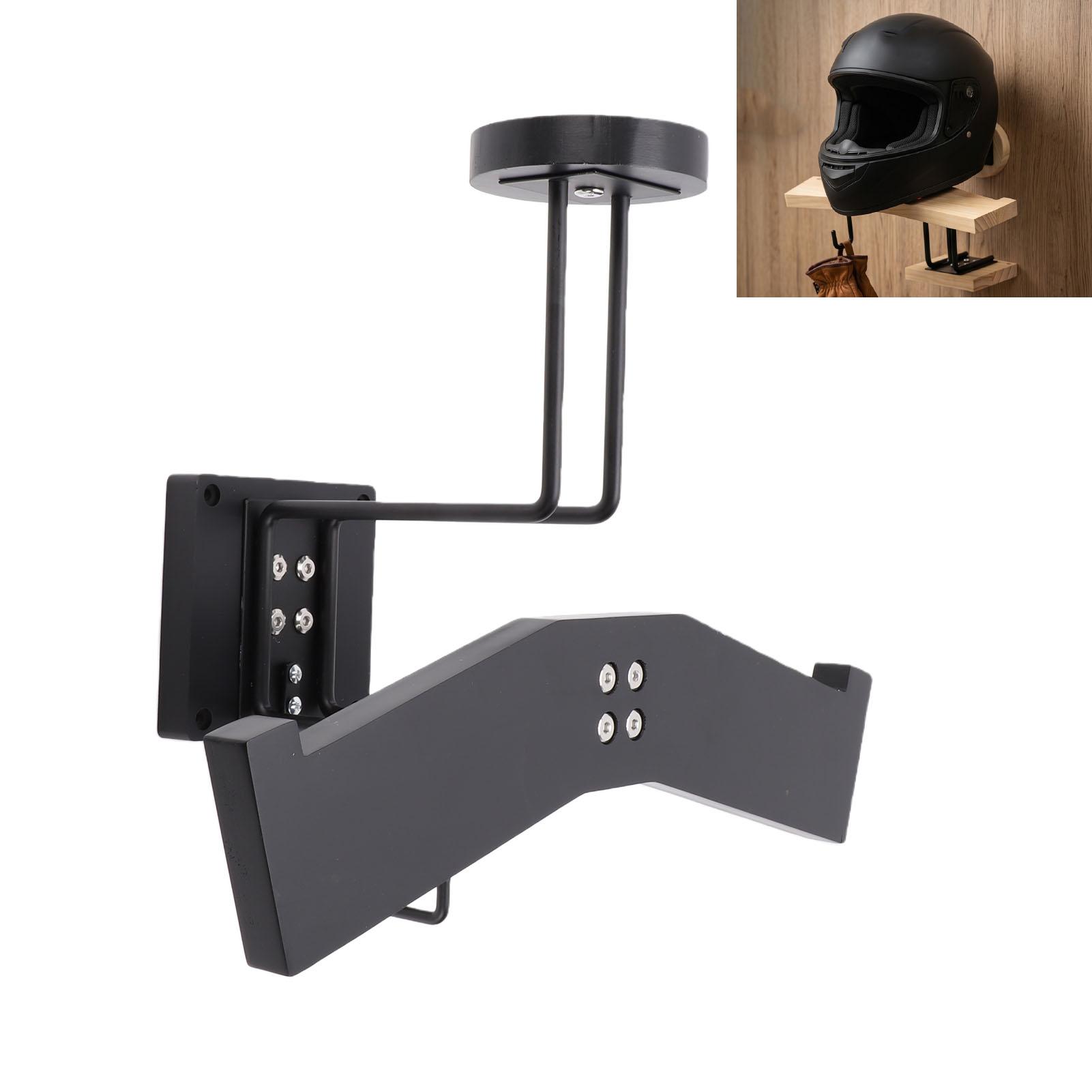 Support Mural en Bois pour Casque de Moto et Présentoir pour Équipement de Cyclisme Sports Ski
