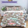 3pcs Pusheeen Design Cover Set - HD Printed Bedding with 1 Cover and 2 Pillowcases - Perfect for Home and Dorm Decor