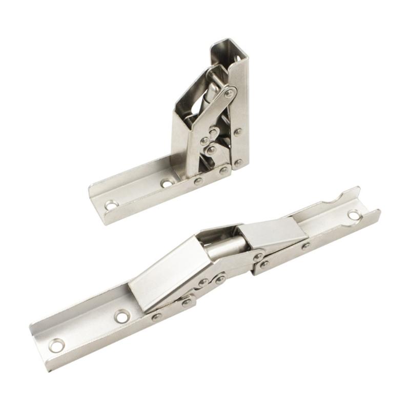 2Pcs 90 Degree Self-Locking Folding Hinge Door/Shelf Hinge Replacement Shelf Bracket Concealed Hinge Space Saving