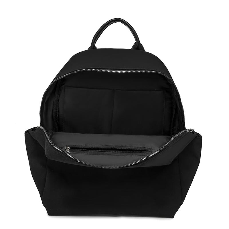 Women's Solid Color Backpack Student Schoolbag Oxford Cloth Travel Small Backpack