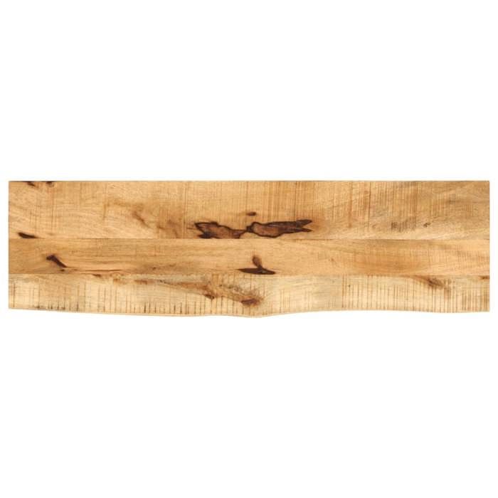 VidaXL Tabletop 110x20x2.5 Cm Live Edge Solid Mango Wood, Wooden Table Top, Side Table Top, 370325