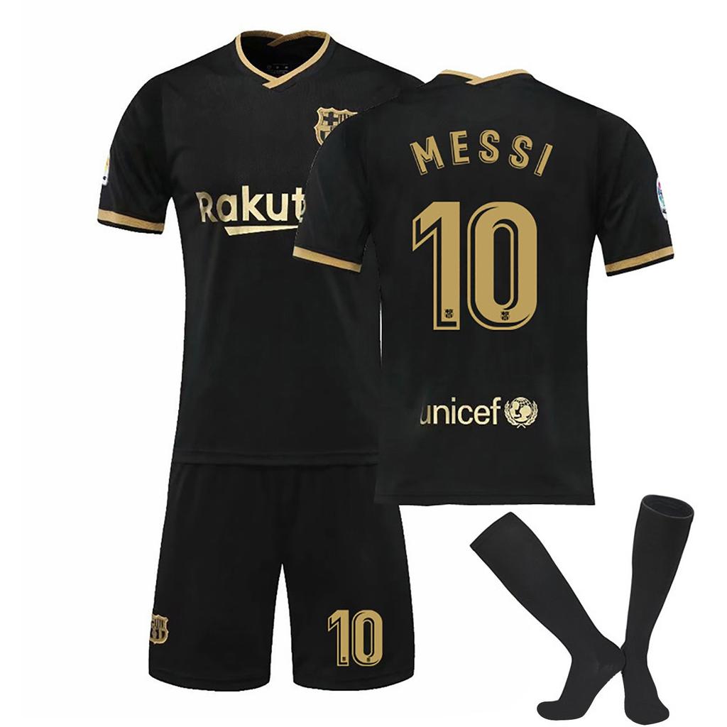 Klasická souprava dresů, šortek a ponožek Messiho z Barcelony 20/21 Nová Šortky Ponožky Dospělé Velikosti Oblečení