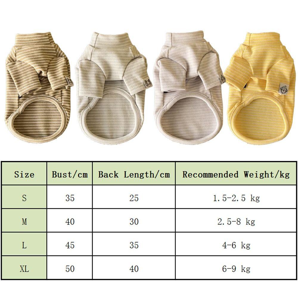 Polyester Puppy Hoodies Stripped Pattern Pet Clothing New Dog T-Shirts Pet Supplies
