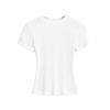 2025 Summer Kardashian Style Ribbed Short Sleeve Top - Solid Color & Sexy Round Neck