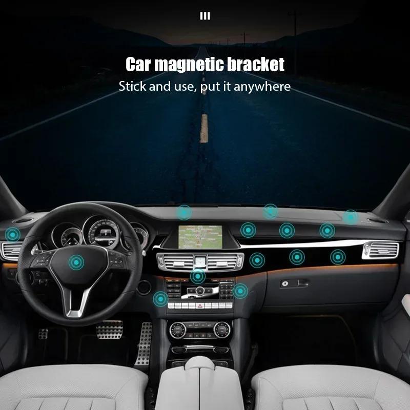 Schwarze Magnetische Auto-Handyhalterung mit GPS-Positionierung Starker Saugfuß Universelle Handyhalterung zum Fahren