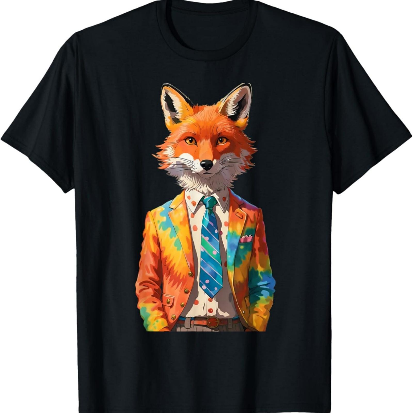Mr. Fox in a tie dye suit T-Shirt S