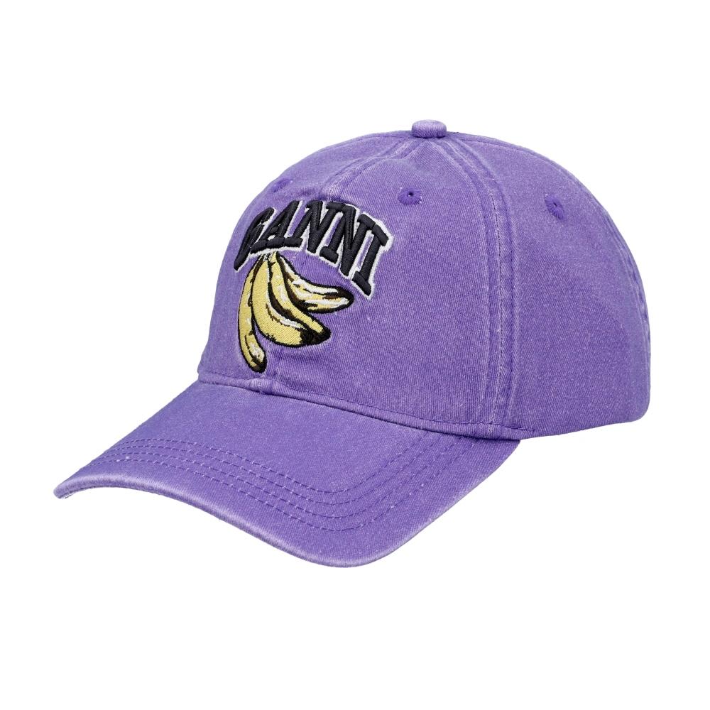 Ganni Vintage Washed Baseball Cap Banana Logo B3020105 B3020105 ZZJ
