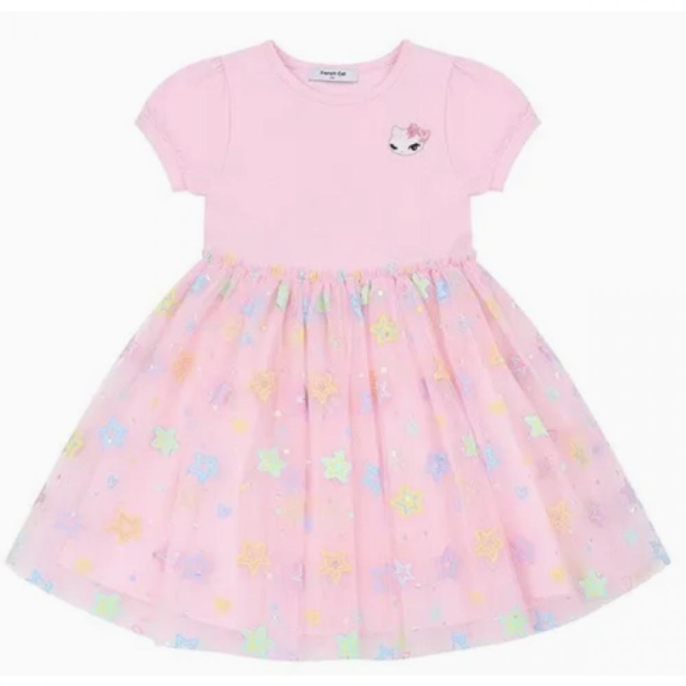 French Cat Women Color Block Dress Q52dko200ko210