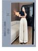 Women's Ice Silk White Wide-Leg Pants - Summer 2025 Collection