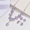 Evening Party Necklace High-Quality Wedding Jewelry Set Earrings And Necklace Set Adjustable Rhinestone Necklace Set For Evening