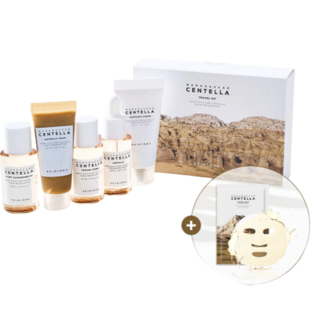 

SKIN1004 Centella 5-Piece Travel Kit + Centella Water Gel Ampoule Mask 1 Sheet