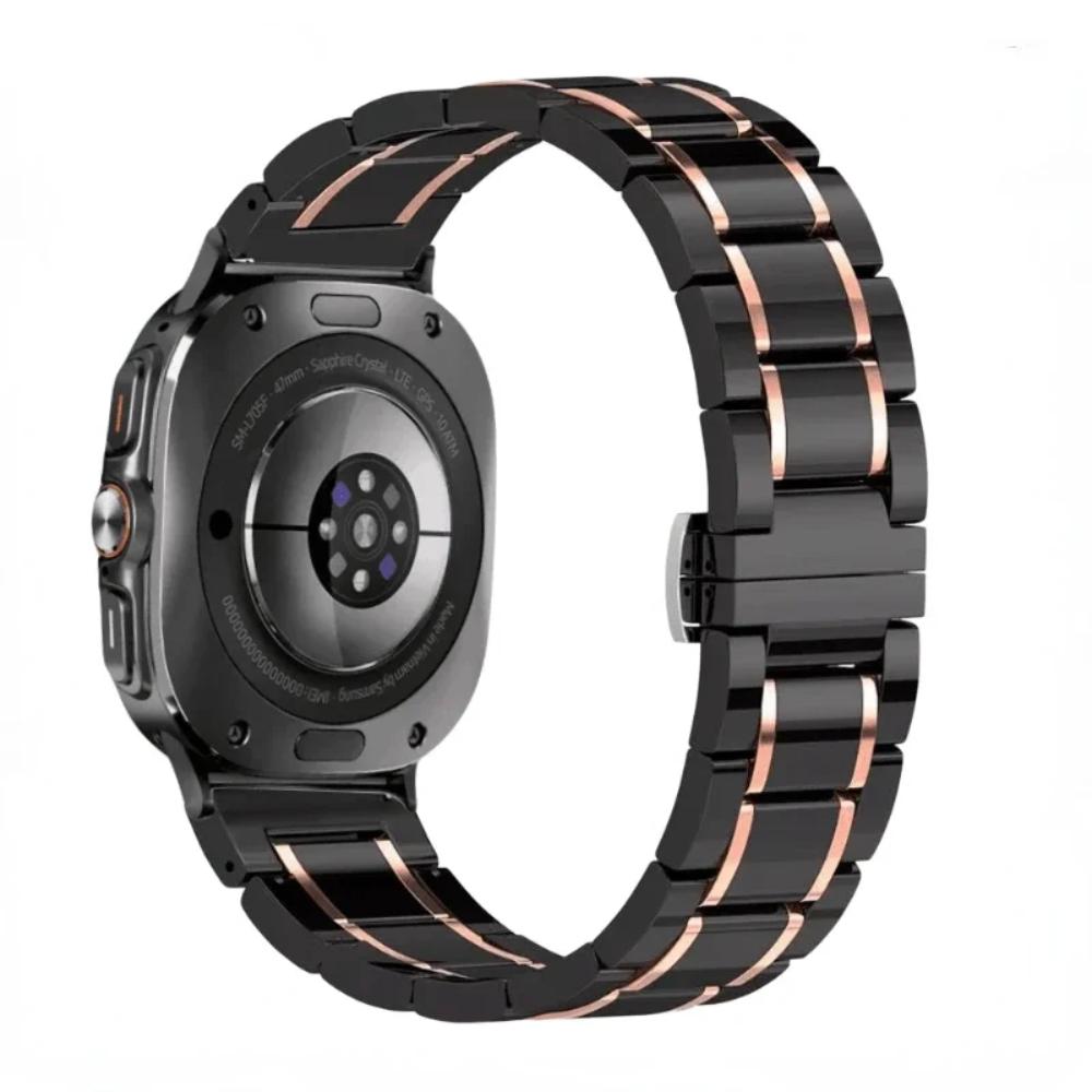 Keramický řemínek pro Samsung Galaxy Watch 8 Classic 46mm/Ultra 2025 47mm Náramek pro Galaxy Watch 8 44mm 40mm Kovový náramek